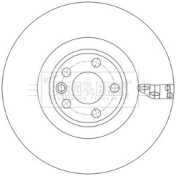 Brake Disc BORG & BECK BBD6221S OE Ref LR083647