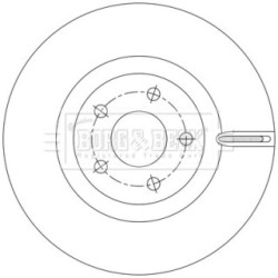 Brake Disc BORG & BECK BBD6225S OE Ref 2305506