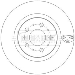 Brake Disc BORG & BECK BBD6241S OE Ref 104461100D BORG & BECK