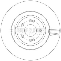 Brake Disc BORG & BECK BBD6246S OE Ref 51712 S0100