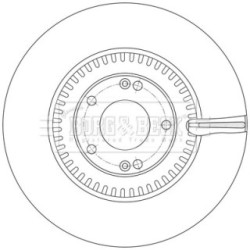 Brake Disc BORG & BECK BBD6247S OE Ref 51712 C5700