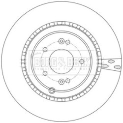 Brake Disc BORG & BECK BBD6249S OE Ref 58411 J5500