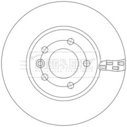 Brake Disc BORG & BECK BBD6254S OE Ref 2N0 615 301B