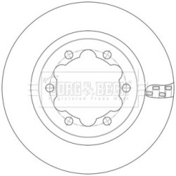 Brake Disc BORG & BECK BBD6255S OE Ref 2N0 615 601B