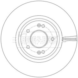 Brake Disc BORG & BECK BBD6257S OE Ref 51712 J5050
