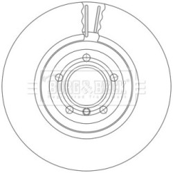 Brake Disc BORG & BECK BBD7002S OE Ref 34 11 6 763 824