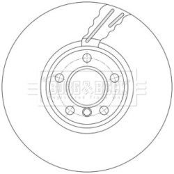 Brake Disc BORG & BECK BBD7004S OE Ref 34 11 6 898 730