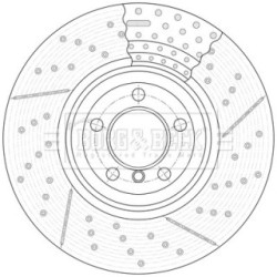 Brake Disc BORG & BECK BBD7007S OE Ref 34 10 6 797 603