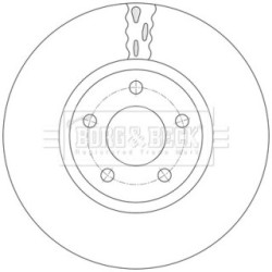 Brake Disc BORG & BECK BBD7020S OE Ref A000 421 25 12