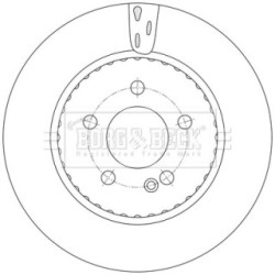 Brake Disc BORG & BECK BBD7021S OE Ref A 000 423 18 12