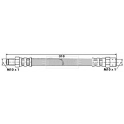 Brake Hose Pipe BORG & BECK BBH6019 OE Ref 60709427