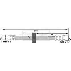Brake Hose Pipe BORG & BECK BBH6024 OE Ref 433611755A