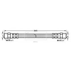 Brake Hose Pipe BORG & BECK BBH6033 OE Ref 431 611 775 B BORG & BECK