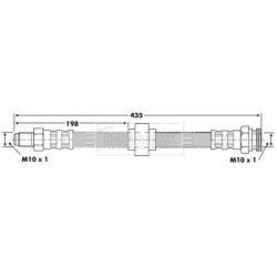 Brake Hose Pipe BORG & BECK BBH6066 OE Ref 4806.50