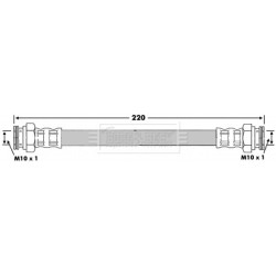 Brake Hose Pipe BORG & BECK BBH6093 OE Ref 7563852 BORG & BECK