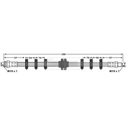 Brake Hose Pipe BORG & BECK BBH6099 OE Ref 82407500 BORG & BECK