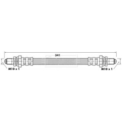 Brake Hose Pipe BORG & BECK BBH6153 OE Ref 89FB2282AB BORG & BECK