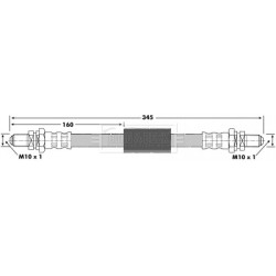 Brake Hose Pipe BORG & BECK BBH6154 OE Ref 6714710