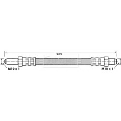 Brake Hose Pipe BORG & BECK BBH6163 OE Ref 1613353 BORG & BECK
