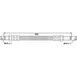 Brake Hose Pipe BORG & BECK BBH6165 OE Ref 6125635