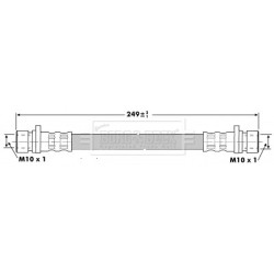 Brake Hose Pipe BORG & BECK BBH6203 OE Ref 46430SK3E11