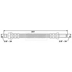 Brake Hose Pipe BORG & BECK BBH6246 OE Ref C30753