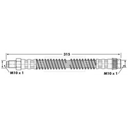 Brake Hose Pipe BORG & BECK BBH6255 OE Ref 96080322