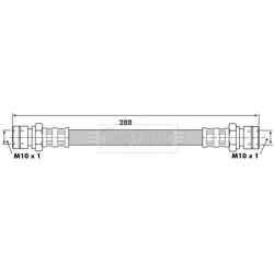 Brake Hose Pipe BORG & BECK BBH6257 OE Ref 4816.24