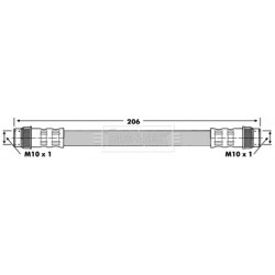 Brake Hose Pipe BORG & BECK BBH6274 OE Ref 7704003957