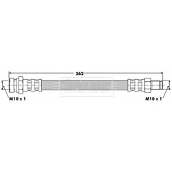 Brake Hose Pipe BORG & BECK BBH6328 OE Ref MB238153