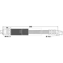 Brake Hose Pipe BORG & BECK BBH6339 OE Ref 562358