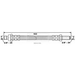 Brake Hose Pipe BORG & BECK BBH6386 OE Ref GBH301