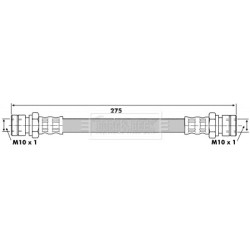 Brake Hose Pipe BORG & BECK BBH6414 OE Ref 211 611 775 B