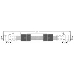 Brake Hose Pipe BORG & BECK BBH6420 OE Ref 281 611 775 B