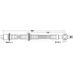 Brake Hose Pipe BORG & BECK BBH6452 OE Ref 9094702587