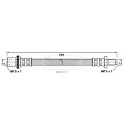 Brake Hose Pipe BORG & BECK BBH6457 OE Ref 9694039855 BORG & BECK