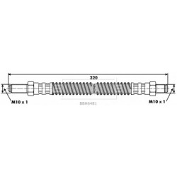Brake Hose Pipe BORG & BECK BBH6481 OE Ref GBH246