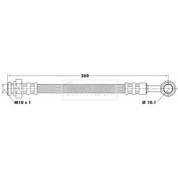 Brake Hose Pipe BORG & BECK BBH6494 OE Ref 5154080151