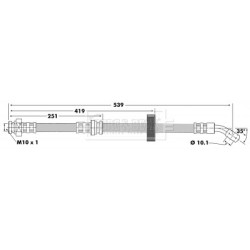 Brake Hose Pipe BORG & BECK BBH6498 OE Ref 5154060A31