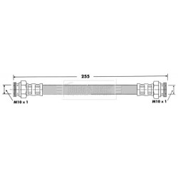 Brake Hose Pipe BORG & BECK BBH6510 OE Ref 7700668132 BORG & BECK