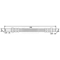 Brake Hose Pipe BORG & BECK BBH6525 OE Ref GBH158 BORG & BECK