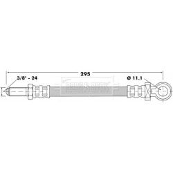Brake Hose Pipe BORG & BECK BBH6529 OE Ref GBH157