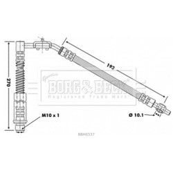 Brake Hose Pipe BORG & BECK BBH6537 OE Ref GBH273 BORG & BECK