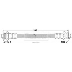 Brake Hose Pipe BORG & BECK BBH6588 OE Ref 4621401A11