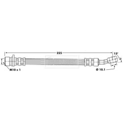 Brake Hose Pipe BORG & BECK BBH6620 OE Ref 46431SE0932