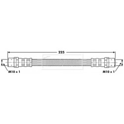 Brake Hose Pipe BORG & BECK BBH6629 OE Ref 8A0 611 775