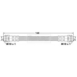Brake Hose Pipe BORG & BECK BBH6632 OE Ref 1JD611775