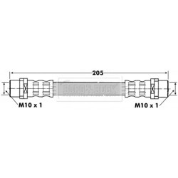 Brake Hose Pipe BORG & BECK BBH6634 OE Ref 8D0 611 775 E