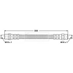 Brake Hose Pipe BORG & BECK BBH6636 OE Ref 34 32 1 159 524
