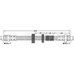 Brake Hose Pipe BORG & BECK BBH6642 OE Ref 7670215